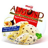 明治アーモンドチョコ&バニラアイス