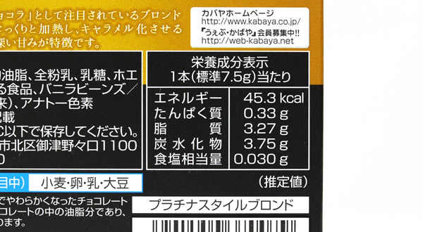 カロリー・詳細