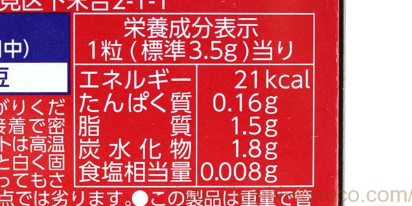 カロリー・詳細